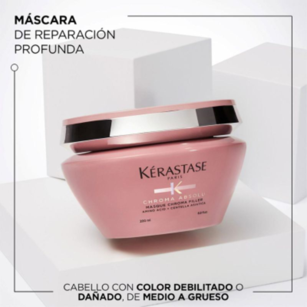 109 KERASTASE Máscara Nutrición Profunda Cabello Con Color Masque Chroma Filler Chroma Absolu 200Ml - Imagen 2