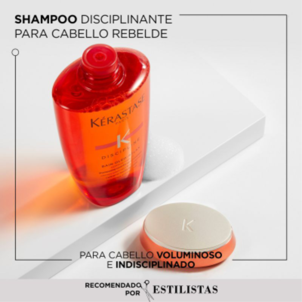 112 KERASTASE Shampoo Anti-Frizz Cabello Voluminoso E Indisciplinado Bain Oléo-Relax Discipline 250ml - Imagen 2