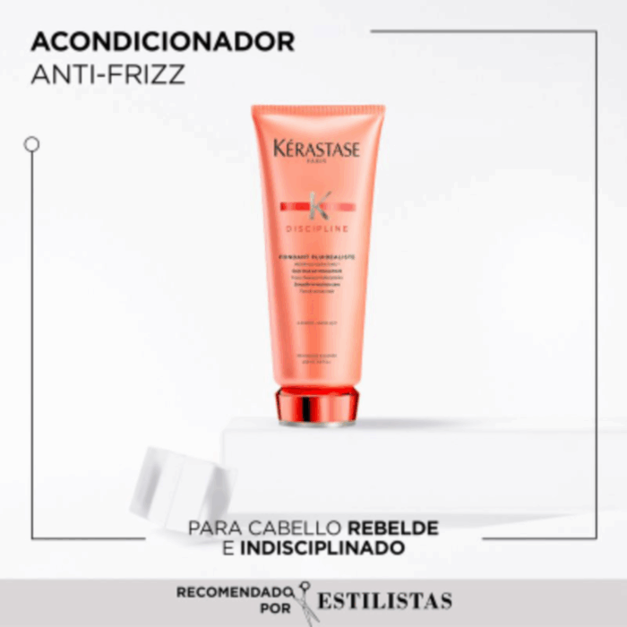 KERASTASE Acondicionador Anti-Frizz Cabello Indisciplinado Fondant Fluidealiste Discipline 200ml - Imagen 3
