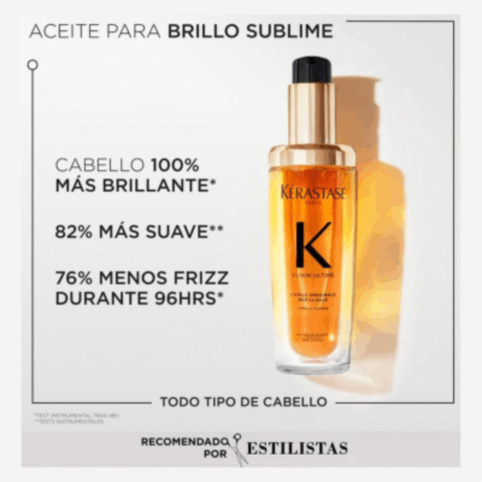 KERASTASE Aceite Brillo sublime todo tipo de cabello Elixir Ultime L´Huile Original 75Ml - Imagen 2