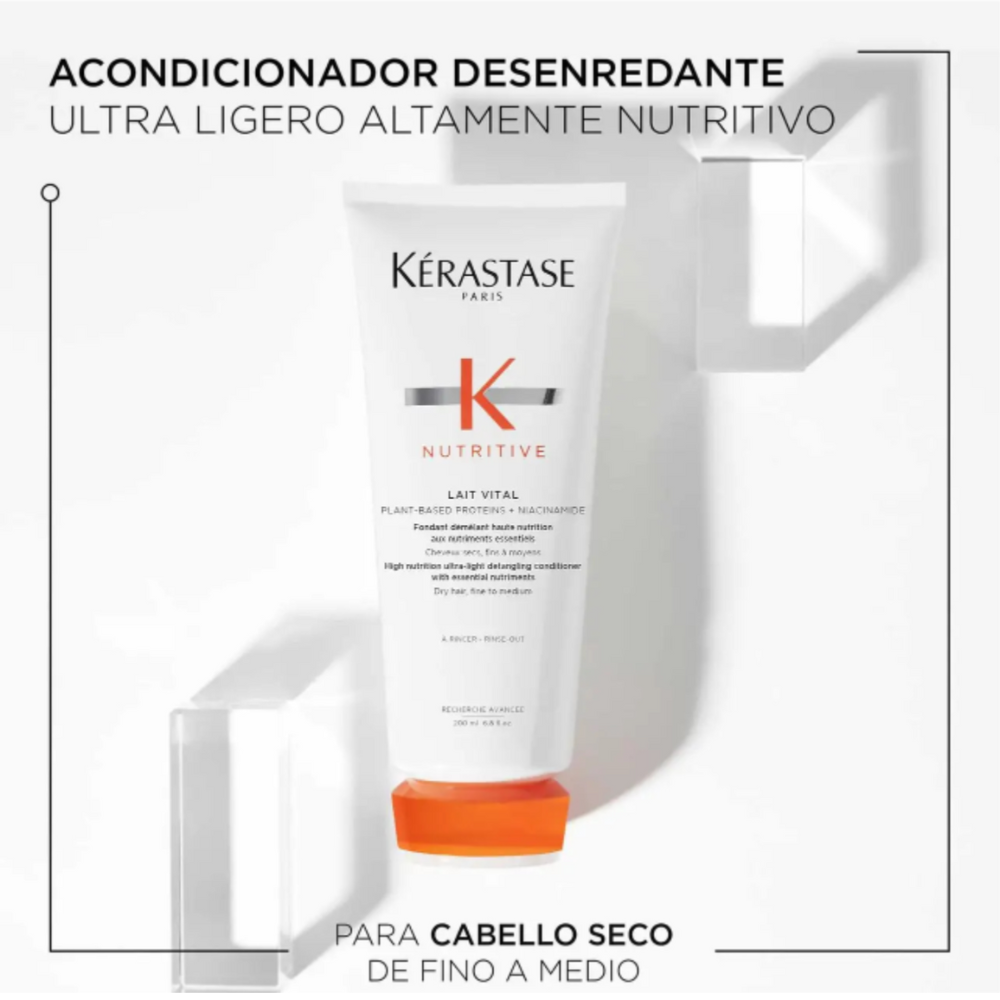 141 KERASTASE Acondicionador Nutritive Kérastase Lait Vital Desenredante para Cabello Seco 200ml - Imagen 2